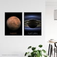 thumbnail image 3 of Pack of 3 NASA Our Solar System Planets Mars Jupiter Saturn Images Rings Red Spot Space Exploration Unframed 18X24 Inch Wall Art Living Room Prints Set, 3 of 5