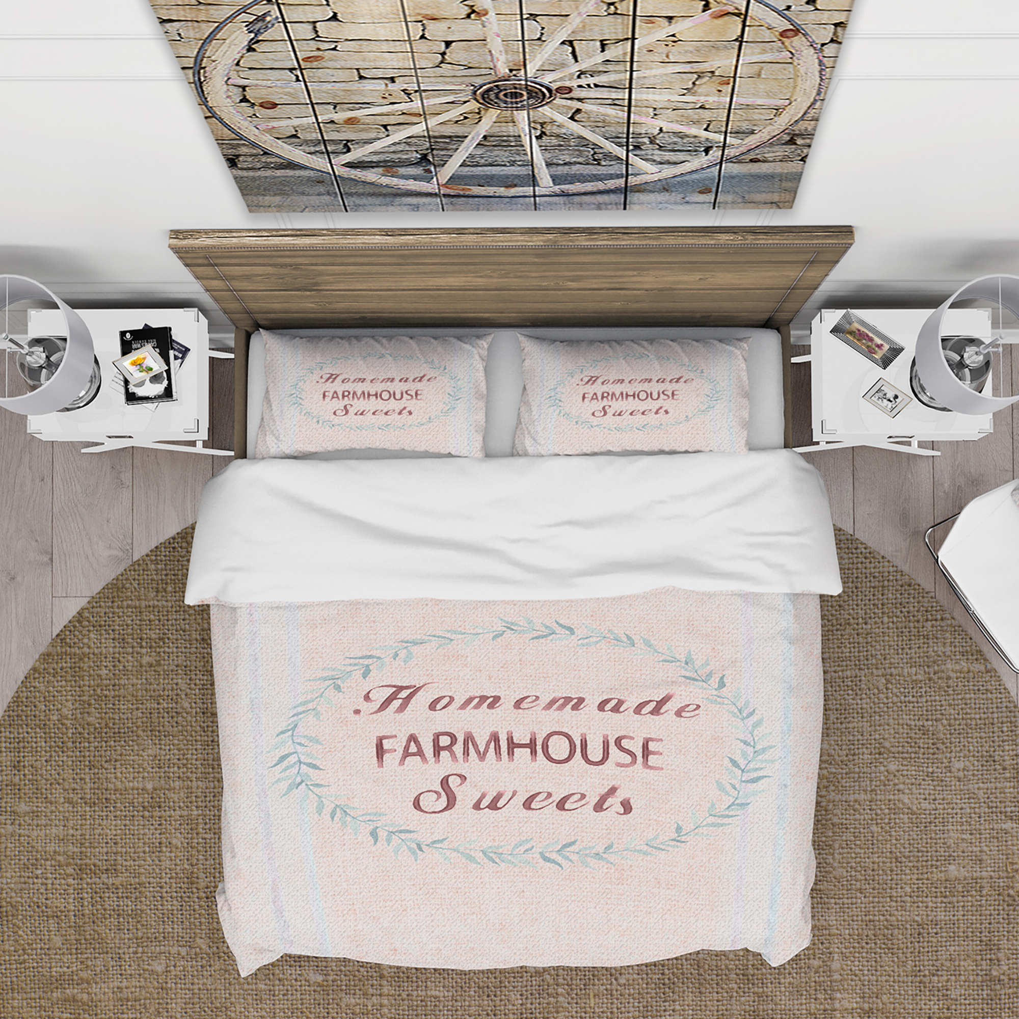 Designart 'Farmhouse Florals XI' Farmhouse Duvet Cover Set