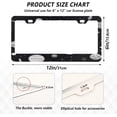 thumbnail image 3 of GZHJMY 2 Pcs License Plate Frame Planetary Flyer License Plate Cover Universal Aluminum US Car Tag Frame with 2 Holes and Screws for Front & Back License Plate Decorative, 3 of 7