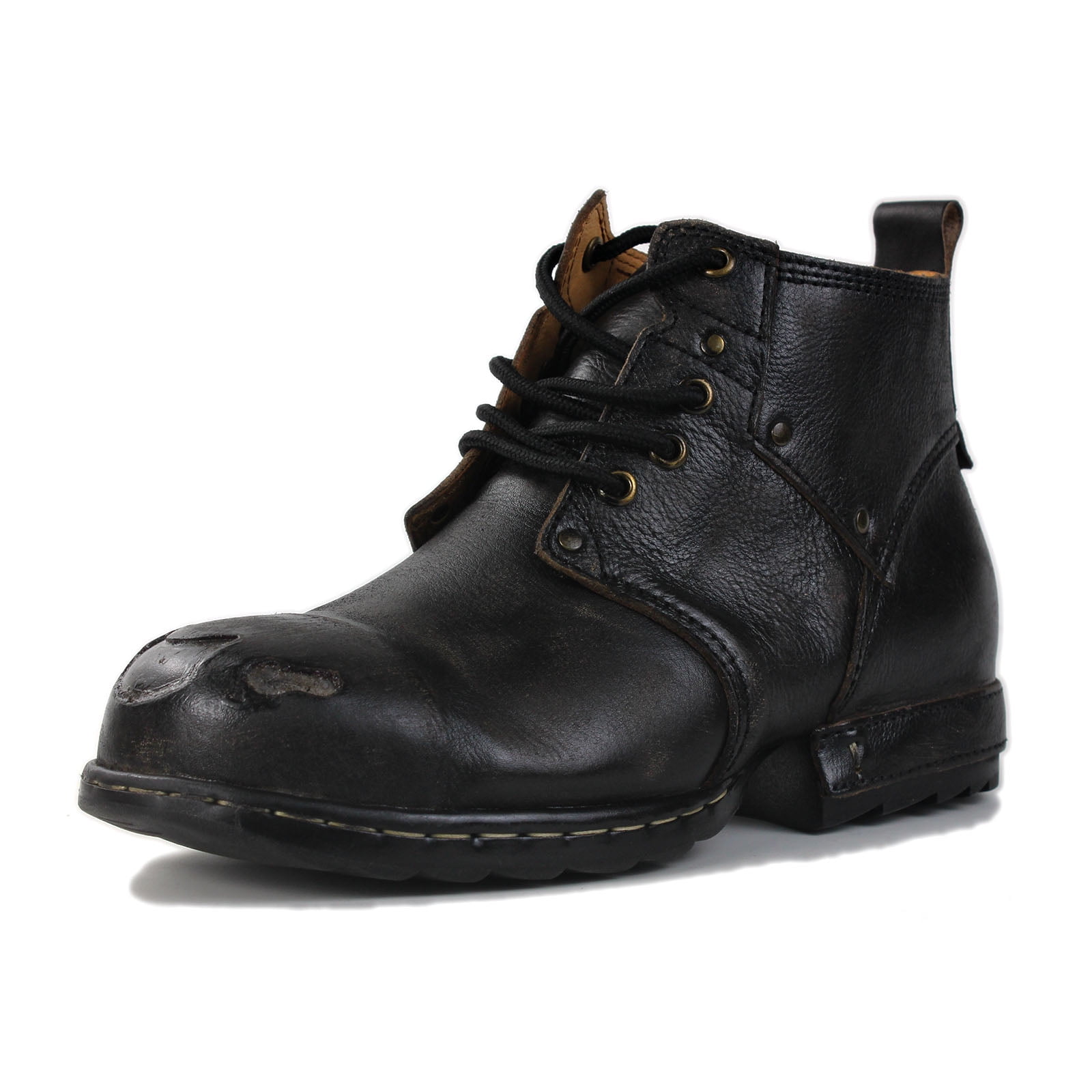Size 11.5 Osstone Otto Zone Black Mens High Leather Cowboy Chukka Ankle Boots Men main image 3