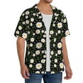 thumbnail image 4 of Xecao offers the Daisy for Men's Casual Short-sleeved Shirt, a button-up collared shirt with a pocket, perfect for beach vacations and yacht travel in the 3X-Large size., 4 of 7