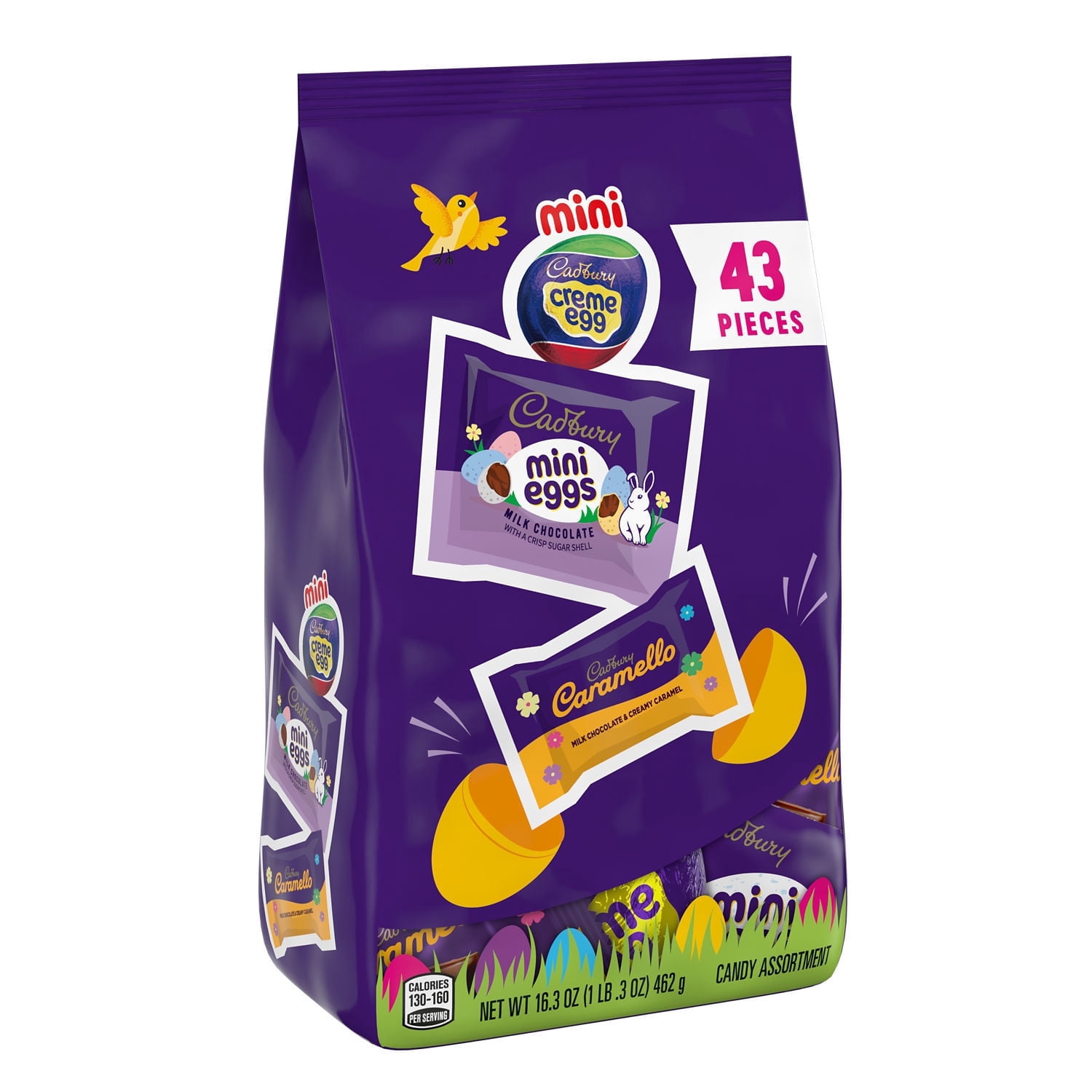 Cadbury Assorted Chocolate Easter Candy, Variety Bag 16.3 oz, 43 Pieces