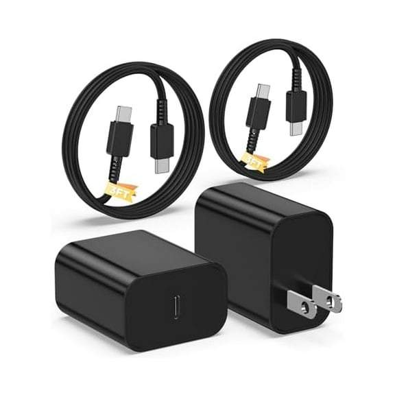 45W Super Fast Charger Type C,2 Pack 45 Watt USB-C PD/PPS Wall Charging Block,3 FT Type C to Type C Cable for YJJSKEJI Galaxy S23 Ultra/S23 /S22 Ultra/S22 /S22/S20 Ultra/Note 10 Plus,Galaxy
