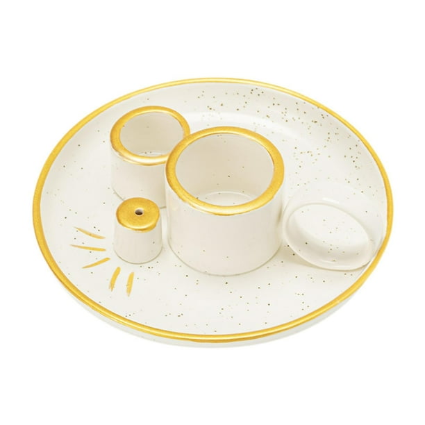 Porta incienso de cerámica para salvia, decoración del hogar, adorno, bandeja receptora con asa, portavelas para sala de estudio, sala de té