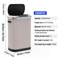 thumbnail image 5 of 50L Smart Automatic Trash Cans, Stainless Steel Garbage with Slow Landing Technology and Sensor, Space-Saving Automatic Bin for Living Room, Bedroom, Kitchen, Pink, 5 of 7