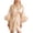 Beige, variant on Womens Elegant Short Satin Robe with Feather Decorated Sleeves Open Front Nightgown,Women's,Size M-XXL