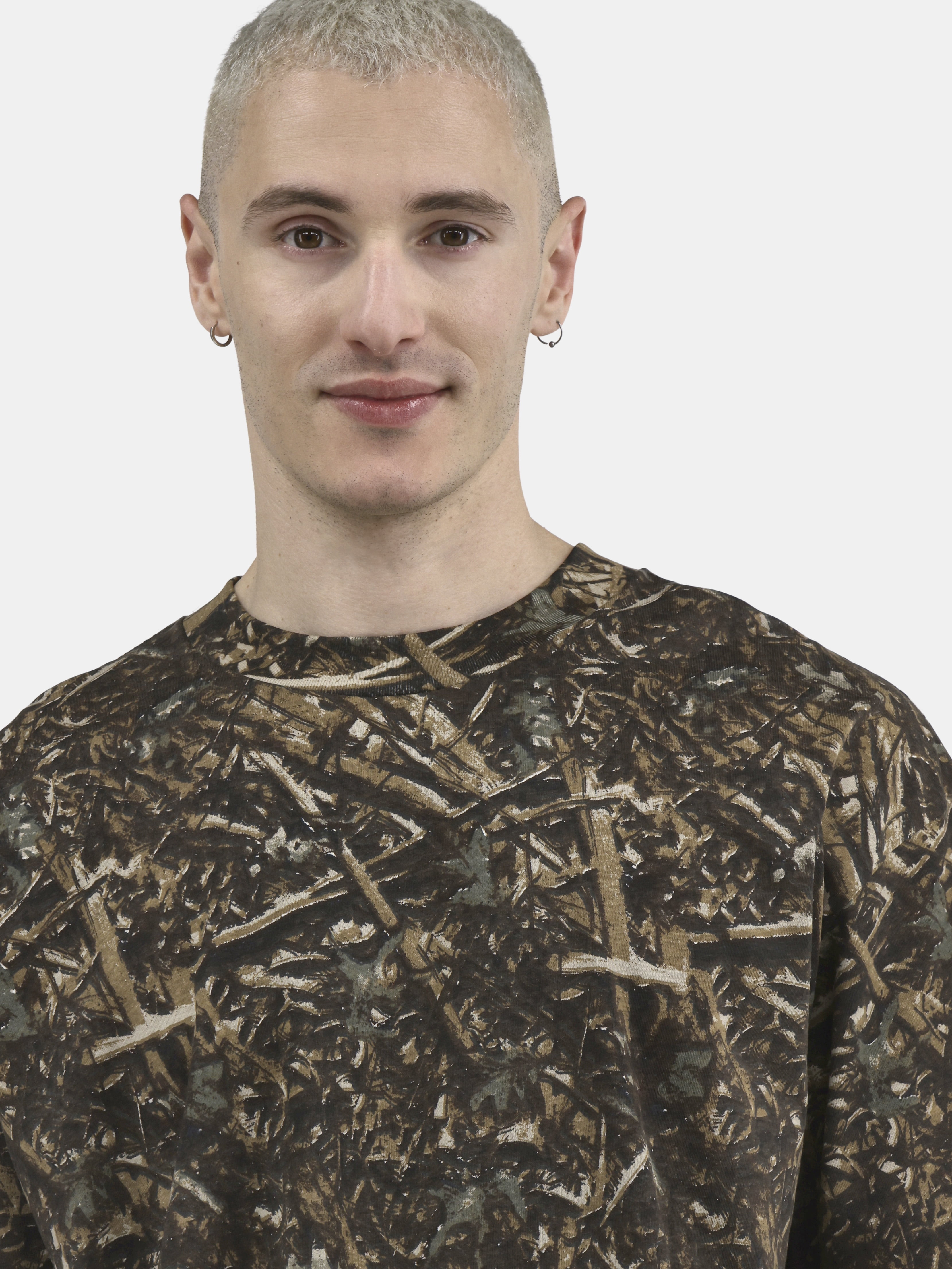 No Boundaries Cotton Oversized Cropped Tee with Short Sleeves, 2-Pack, Men's and Big Men's XS-5XL