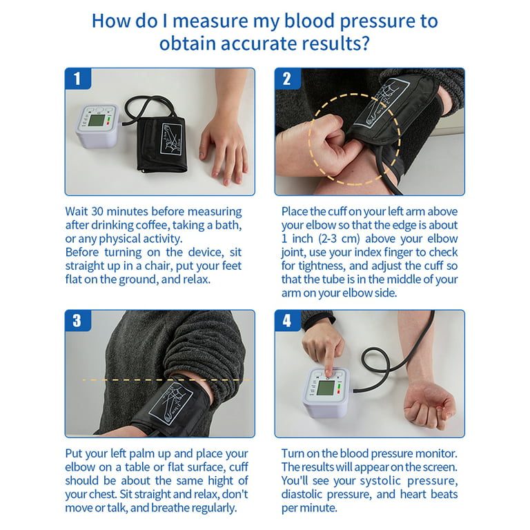Blood Pressure Monitor DOUHAO Accurate Upper Arm Automatic Digital BP  Machine for Home Use with Adjustable Cuff, Large Backlit Display, 240 Sets