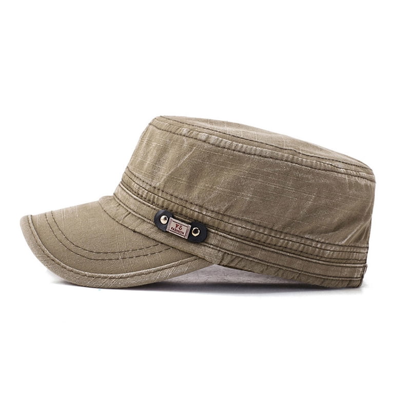 Unisex Cadet Army Flat Top Cap - Military Style Twill Hat For Men & Women