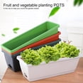 thumbnail image 2 of Vegetable Planter Large Capacity Shatterproof Impact Resistance Smooth Edge Drain Hole Design Rectangular Flower Pot Windowsill Planter Box Garden Supplies, 2 of 10