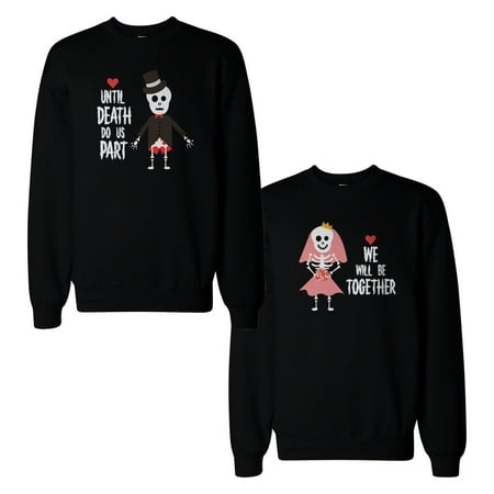 Skeleton Couple Sweatshirts Cute Halloween Matching Sweat Shirts