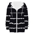 thumbnail image 6 of Usmixi 2025 Winter Womens Sweatshirt Coat Hooded Coat for Women Fashion Striped Print Zip up Drawstring Hoodies Tops Lightweight Casual Long Sleeve Fall Sweatshirt Outwear with Pocket, 6 of 7
