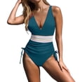 thumbnail image 2 of GZWYHT Bathing Suit for Women Womens Swimsuits Conservative Swimsuit Tummy Swimsuit For Women Suits Ruched Swimwear With Breast Pad One Piece Swimsuit Women Tummy Control Swimsuits Green L, 2 of 5