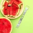 thumbnail image 7 of HONMEET Stainless Steel Watermelon Cube Cutter with Dual Design, Metal Fruit Slicer for Home and Restaurant Use, 7 of 7