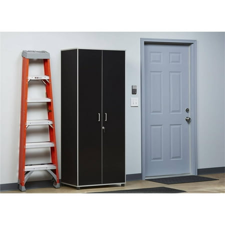 SystemBuild Apollo Tall Cabinet, Black (Best Garage Storage Cabinets)