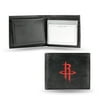 Rico Industries Basketball Houston Rockets Embroidered Genuine Leather Billfold Wallet 3.25" x 4.25" - Slim