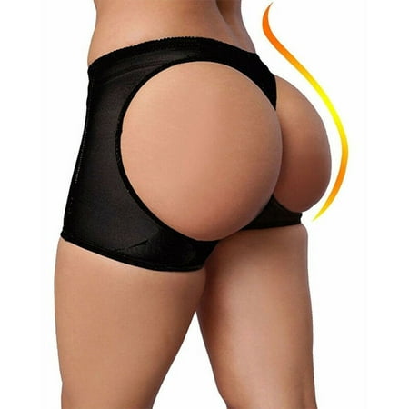 SLIMBELLE Womens Booty Booster Panty Breifs Butt Lifter Body Shaper Black Underwear (The Best Booty Pads)