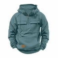 thumbnail image 3 of MHFRRA Sudadera con Capucha Informal, Chaqueta Cálida con Forro y Bolsillo Frontal para Uso Diario Al Aire Libre, Otoño E Invierno Marina de guerra, 3 of 6