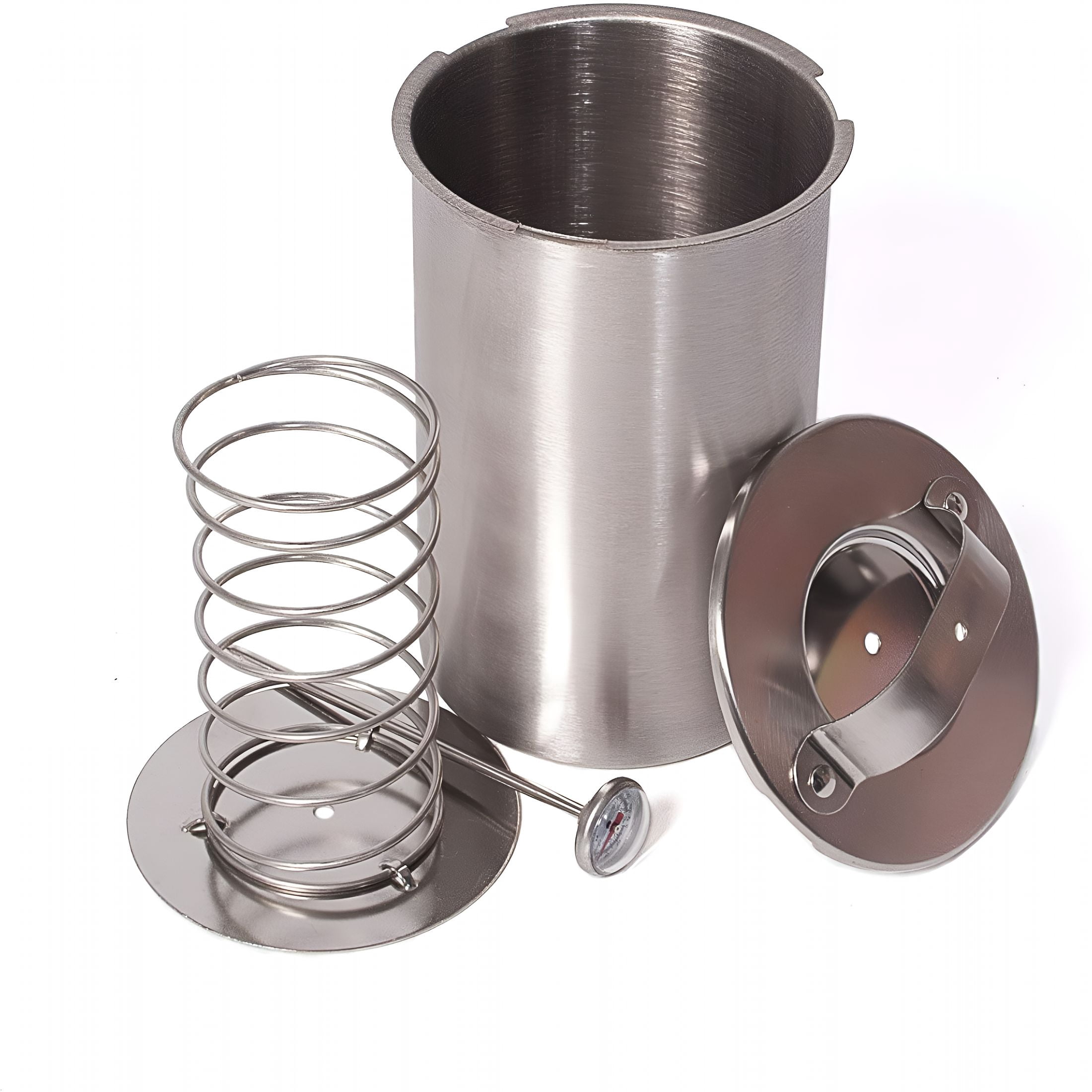 EXLEAF Meat Press Maker Stainless Steel Ham Press Maker with Thermometer Sandwich Deli Meat Press Bacon Ham Maker for Making Silver Deli Press for Meats