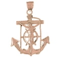 thumbnail image 1 of 14K Rose Gold Mariners Cross/Crucifix Pendant - 66 mm, 1 of 2
