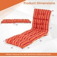 thumbnail image 3 of Gymax Set of 4 73'' Lounge Chaise Cushion Padded Recliner Cushion Orange, 3 of 7