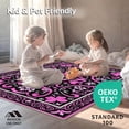 thumbnail image 4 of ODIKA 8'x10' Machine Washable Non-Slip Area Rug, Nordic Frosted Starfield with Interlocking Snowflake and Moon Motifs High Traffic Rug with Pad, Black, 631276, 4 of 8