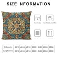 thumbnail image 5 of YINGXI Throw Pillow Cushion Cover, Pattern Style Medieval Motifs Ethnic, Zippered Double-Side Digital Print Decor,Teal 22x22in, 5 of 5