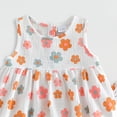 thumbnail image 5 of Caqnni Toddler Girls 2Pcs Cute Flower Summer Outfits Set – Short Sleeve T-Shirt + Pants Gift Set Summer 2Pcs Gift Outfits Set 2Pcs Summer Playwear Beach Outfits 18-24 Months,White, 5 of 6