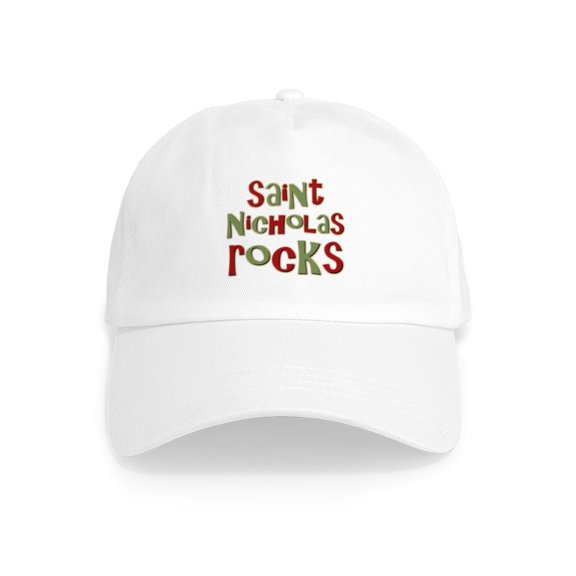 CafePress - Saint Nicholas Rocks Cap - Adjustable 100% Brushed Unisex Casual Cotton Baseball Cap, Beige, 1