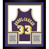 Framed Kareem Abdul-Jabbar Los Angeles Lakers Autographed Mitchell and Ness Purple 1983-84 Swingman Jersey - Fanatics Authentic Certified