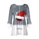 thumbnail image 3 of Camisetas con Cuello en V Mujeres Moda Impresa 3/4 Mangas Blusa, Top Cómodo Casual para el Hogar Y Diario, 3 of 4