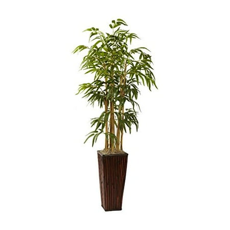 Bamboo With Decorative Planter - 4 Feet Tall - Fake Plant - Walmart.com