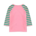 thumbnail image 7 of Ltctricy T Shirts for Girls Children Fashion 3/4 Sleeve Crew Neck Color Block Striped Tunic Tops Basic Casual Tee Blouses(Hot Pink,5-6 Years), 7 of 7