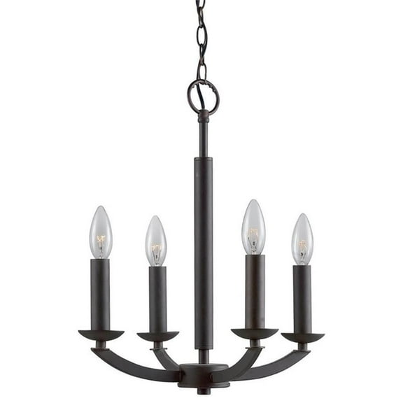 Woodbridge Lighting Lola 4-light Contemporary Steel Metal Chandelier in Bronze