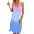 thumbnail image 2 of SMihono Robe d'Été pour Femmes Grande Taille Mode Robes d'Été Imprimées Décontractées Sans Manches Vacances Plage Mini Robe, 2 of 4