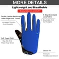 thumbnail image 4 of FINGER TEN Cycling Gloves Kids Boys Girls Youth Full Finger Pair Dirt Bike Riding, Children Toddler Touch Screen Mountain Road Bicycle Warm Cold Weather Gel Padded, Color Blue Orange, 4 of 6