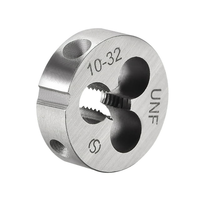 Uxcell Dados de roscado redondos de acero de herramienta de aleación 10#-32 UNF