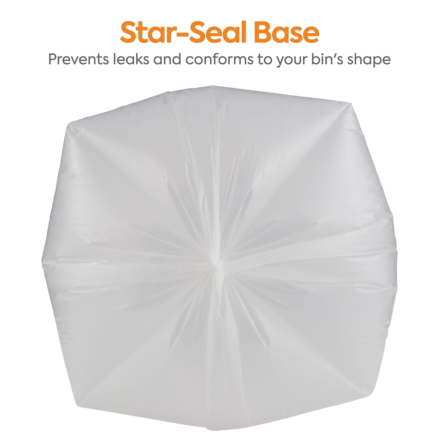 Staples Coastwide Professional 55-60 Gallon Trash Bag 38" x 58" Low Density 1.3 mil Clear 100