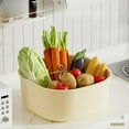 thumbnail image 4 of Drain basket kitchen, large-capacity double-layer hollow fruit and vegetable drain storage washing basin, 4 of 7
