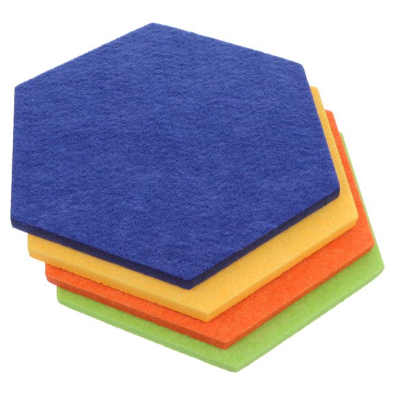 ORDDIART Felt Wall Panels 4-Pack in Assorted Colors, Photo Display Boards for Home, Office, Classroom, 11.79 x 5.89 x 0.31 Inches