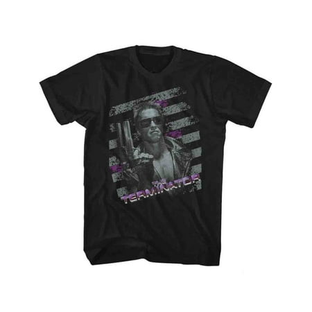 Terminator 1980s SciFi Action Movie So Cool in Sunglasses Gun Adult T-Shirt Tee