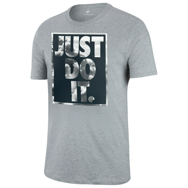 Nike - Nike Mens Just Do It Clouds Graphic T-Shirt, Grey, Small ...