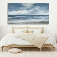 thumbnail image 2 of Handmade Seascape Oil Painting Blue White Wall Art Large Ocean Oil Painting on Canvas Acrylic Textured Wall Art Custom Living Room Home Decor,Unstretched,Frameless,(41*61cm)16*32Inches, 2 of 5