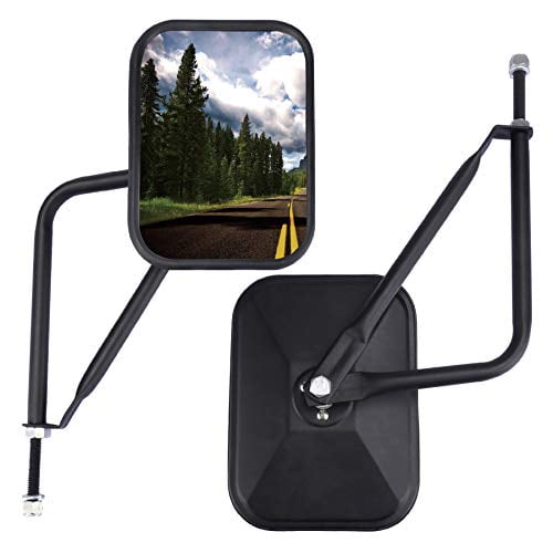 Buling Jeep Side View Mirrors Improved Size Compatible with ALL Jeep Wrangler CJ YJ TJ JK JL & Unlimited A Pair adventure Side View Mirror for Safe Doors Off Driving. 