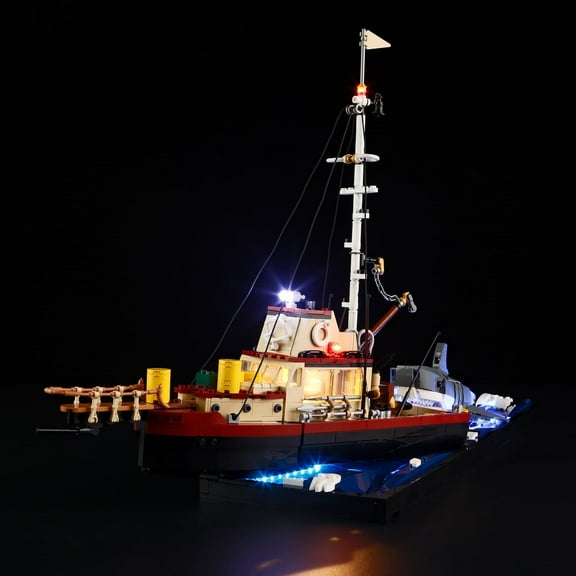 Q&C Lighting Led Light Kit Lighting Set Compatible With The Lego The Ideas Movie JAWS 21350 Building Blocks Without Lego Set