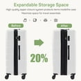 thumbnail image 6 of Blorly Carry on Luggage, 20" Lightweight Hardside Suitcase with TSA Lock, Spinner Wheels, Hard Shell, White, 6 of 8