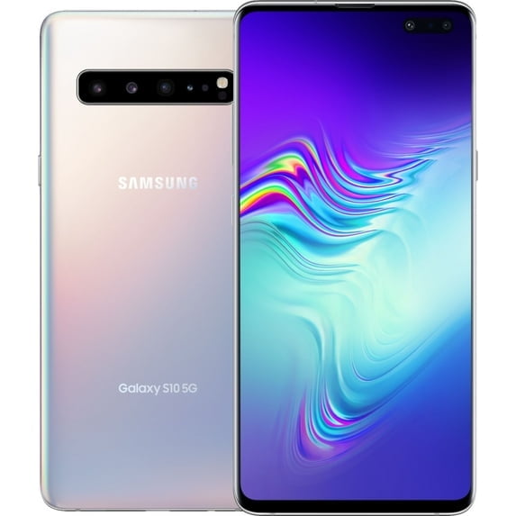 Restored Samsung Galaxy S10 5G G977U 256GB Verizon + GSM Unlocked (Crown Silver) Smartphone (Refurbished)
