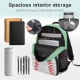 thumbnail image 5 of Jeiento Green Ice Cream 4-Piece Kids Backpack Set 17 Inch Schoolbag with Lunch Box Pencil Case Water Bottle Holder Lightweight Breathable Bookbag for Girls Back to School, 5 of 7