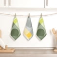 thumbnail image 6 of Unique Bargains Cotton Cleaning Cloths Soft Absorbent Dishes Kitchen Towels 10" x 10" Green 6pk, 6 of 7