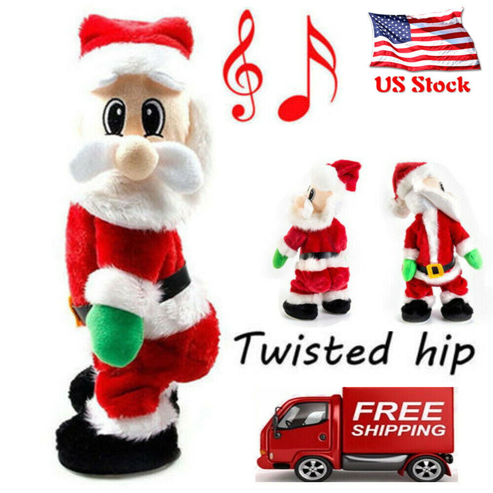 Christmas Dancing Santa Claus Figure Twisted Hip Twerking Electric Toy Xmas Gift 